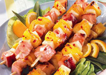 Ham and Fresh Pineapple Kabobs