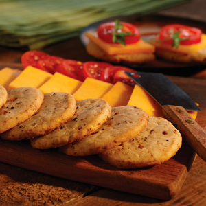 Maple Bacon and Parmesan Shortbread Rounds