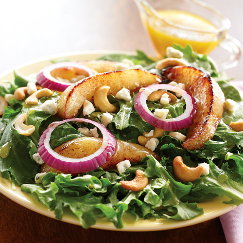 Roasted Pear Salad with Maple Vinaigrette