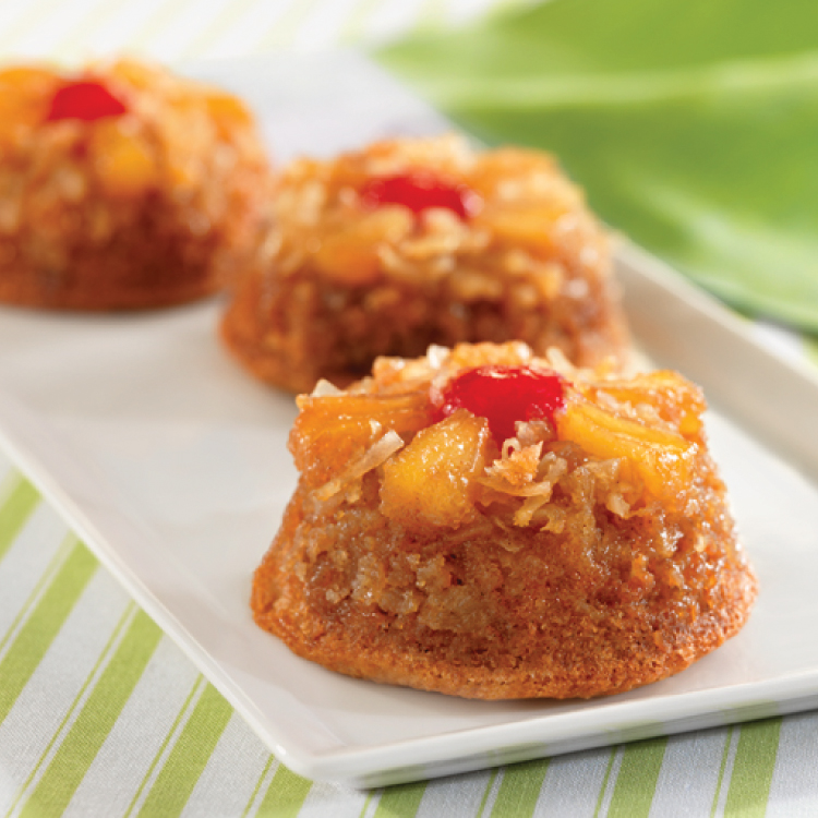 Mini Tropical Upside Down Cakes