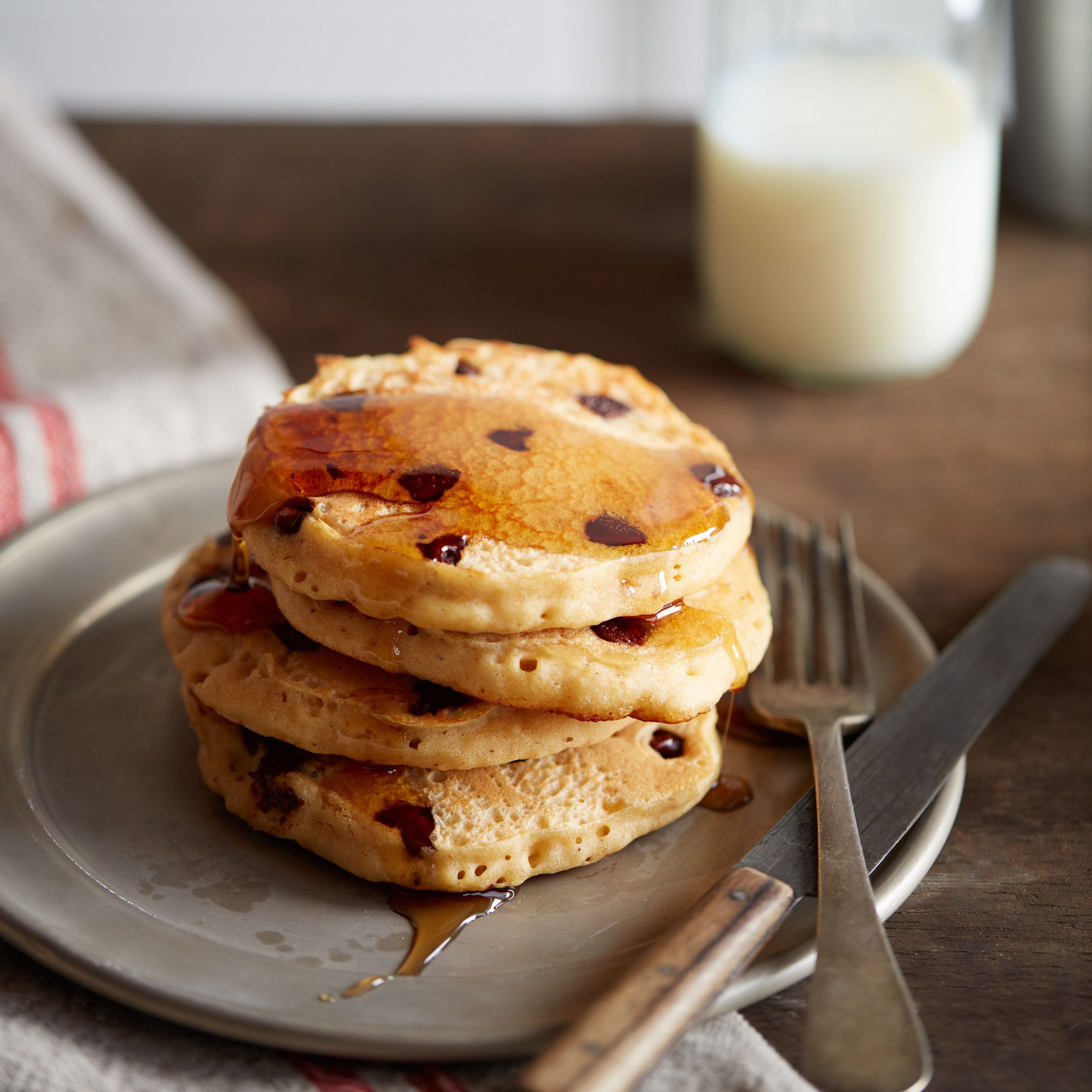 Chocolate Chip Peanut Pancakes